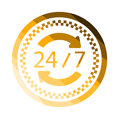 Image showing 24 Hour Taxi Service Icon