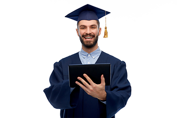 Image showing male graduate student or bachelor with tablet pc