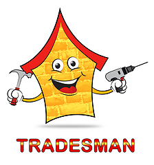 Image showing Building Tradesman Shows Home Improvement And Builder