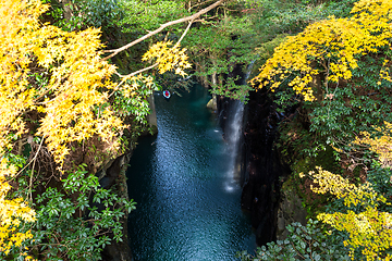 Image showing Takachiho gorge at Miyazaki in autumn