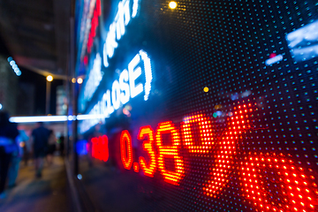 Image showing Stock market display board at street