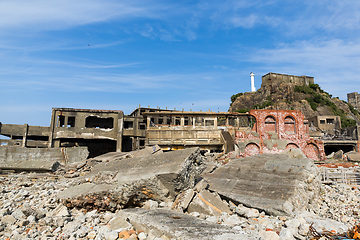 Image showing Battleship island in Nagasaki city