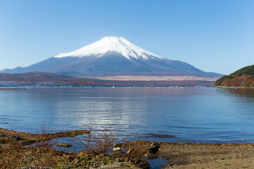 Image showing Lake Yamanaka and Mountain Fuji