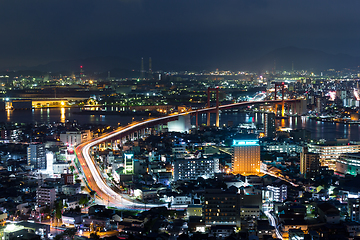 Image showing Kitakyushu cityscape at night