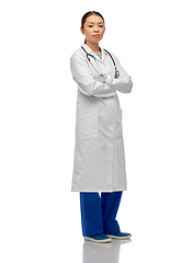 Image showing asian female doctor in white coat