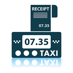 Image showing Taxi Meter With Receipt Icon