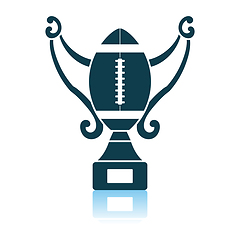 Image showing American Football Trophy Cup Icon