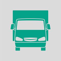 Image showing Van Truck Icon Front View
