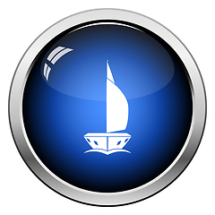 Image showing Sail yacht icon front view