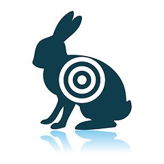 Image showing Hare Silhouette With Target Icon