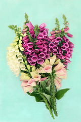 Image showing Summer Foxglove Wildflower Posy