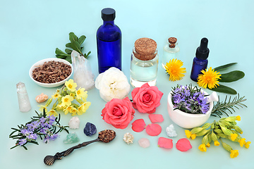 Image showing Herbs and Flowers for Alternative Wiccan Health Remedies