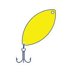 Image showing Icon of Fishing spoon