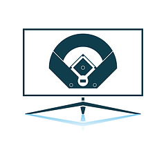 Image showing Baseball Tv Translation Icon