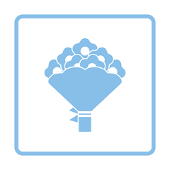 Image showing Flowers bouquet icon with tied bow