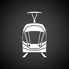 Image showing Tram icon front view