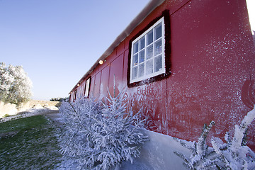 Image showing winter red house