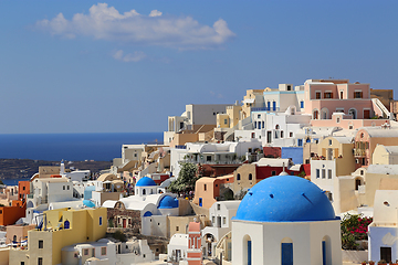 Image showing Beautiful view of Oia village on Santorini, Greece