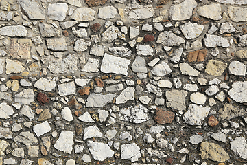 Image showing Very old stone wall texture