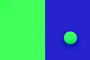 Image showing Stand Out in a Crowd Blue and Green Ball Composition