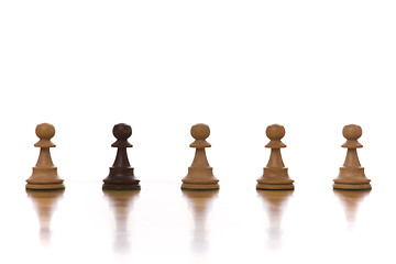 Image showing One black pawn