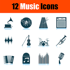Image showing Set of Music Icons