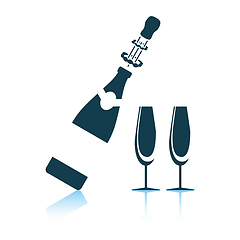 Image showing Party champagne and glass icon