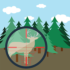 Image showing Hunting in fir forest