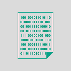 Image showing Sheet With Binary Code Icon