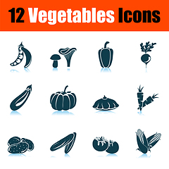 Image showing Vegetables Icon Set