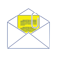 Image showing Mail with attachment icon