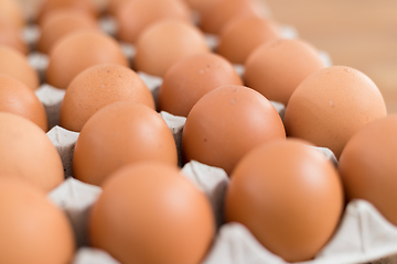 Image showing Fresh chicken egg in package 