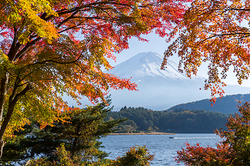 Image showing Mountain Fuji with lake kawaguchiko