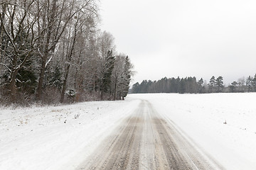 Image showing Road under the snow