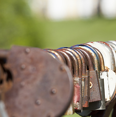 Image showing old and new metal locks