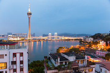 Image showing Macao at sunset