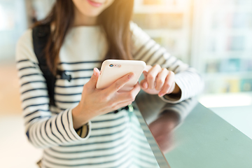 Image showing Woman use of cellphone