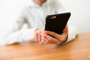 Image showing Woman using mobile phone