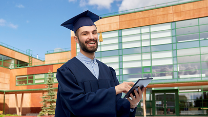 Image showing male graduate student or bachelor with tablet pc