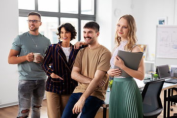 Image showing happy business team at office