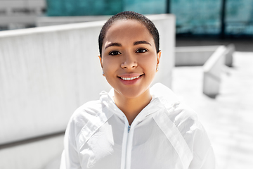 Image showing african american woman in sports clothes outdoors