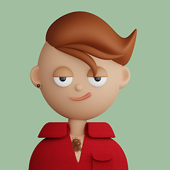 Image showing 3D cartoon avatar of smiling man