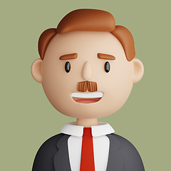 Image showing 3D cartoon avatar of smiling man