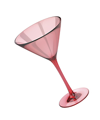 Image showing Red cocktail glass