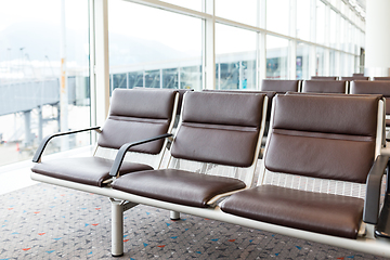 Image showing Empty chair at airport