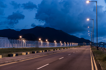 Image showing City road at night