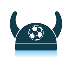 Image showing Football Fans Horned Hat Icon