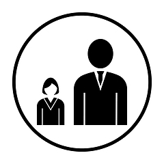 Image showing Man Boss With Subordinate Lady Icon