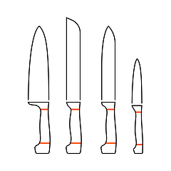 Image showing Kitchen Knife Set Icon