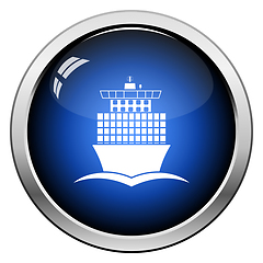 Image showing Container ship icon front view